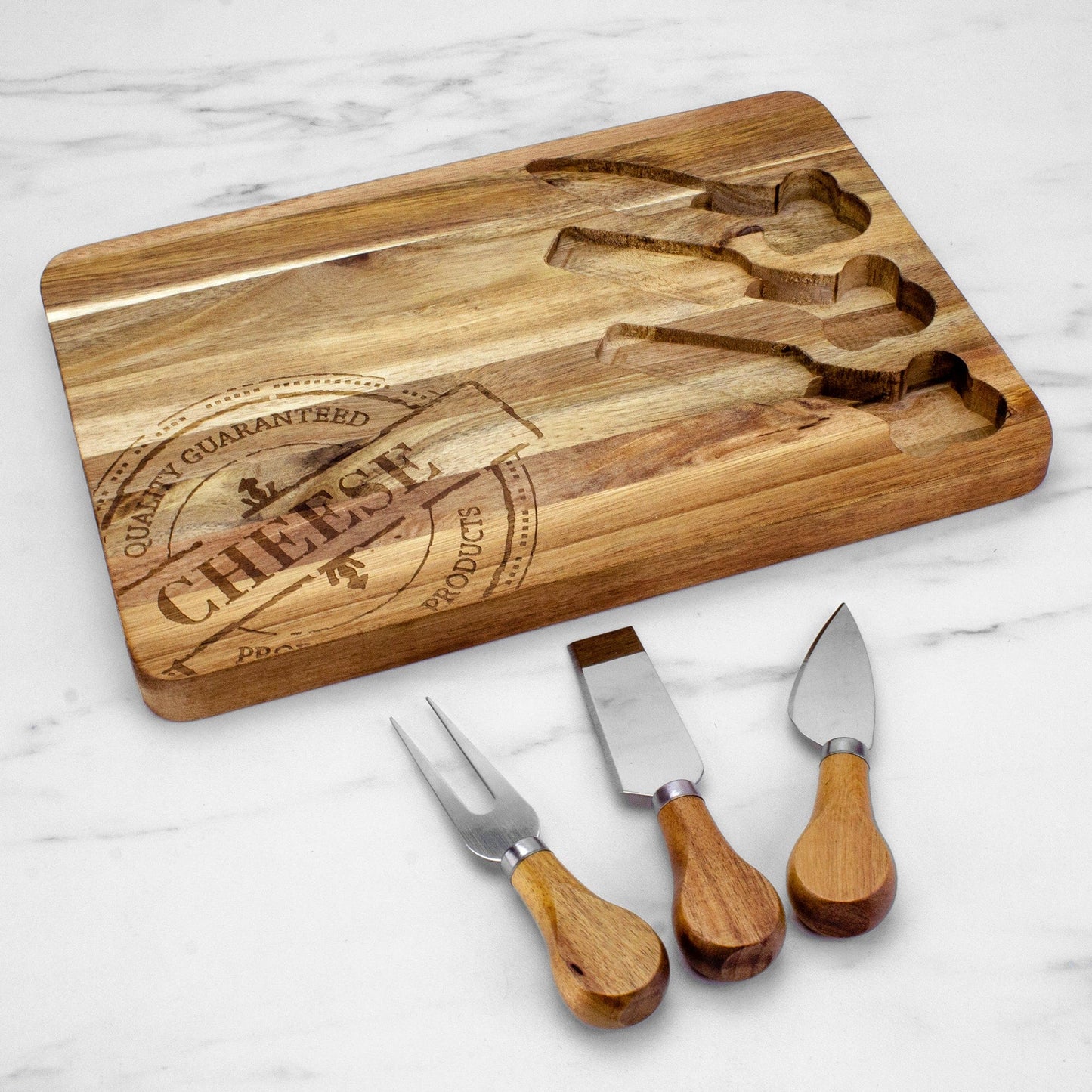 4pc Acacia Cheese Serving Set