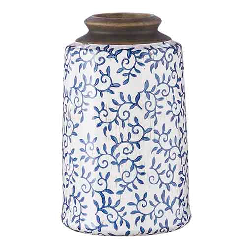 Blue Transferware Vase