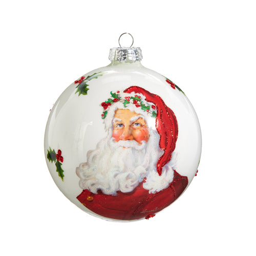 Classic Santa Ball Ornament