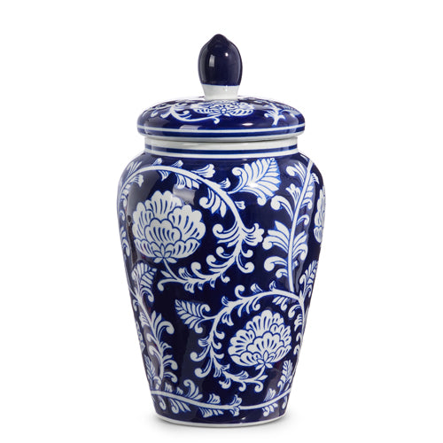 Blue & White Floral Ginger Jar