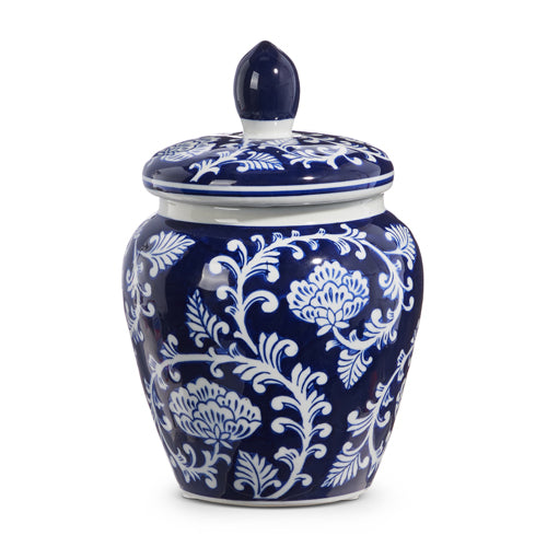 Blue & White Floral Ginger Jar