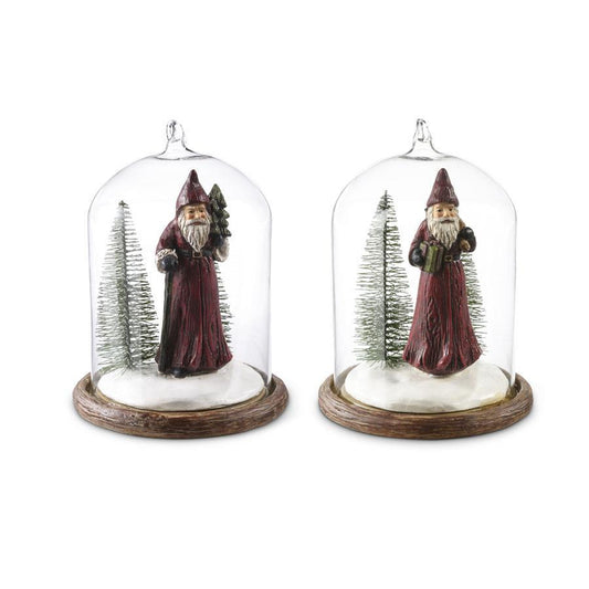 Glass Dome Ornament with Santa