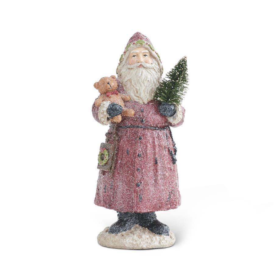 12.75" Santa Holding Bear