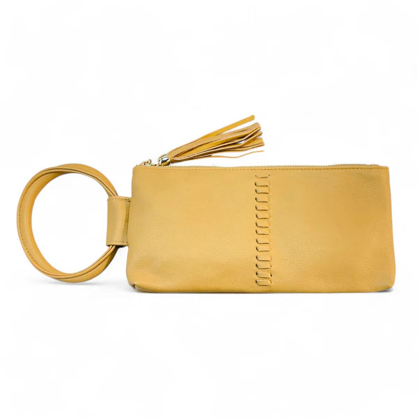 Classic Vegan Leather Ring Wristlet