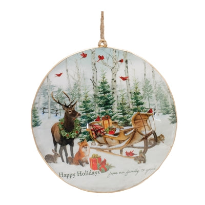 Forest Animal Disc Ornament