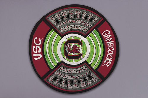 Gamecocks Round Melamine Stadium Platter