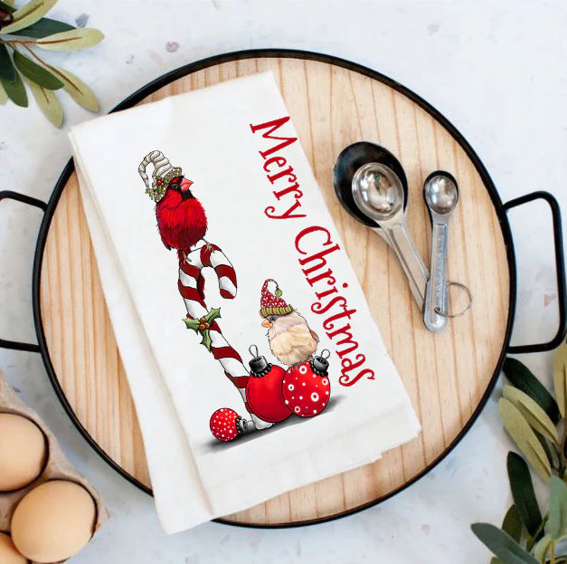 Flour Sack Tea Towel Christmas