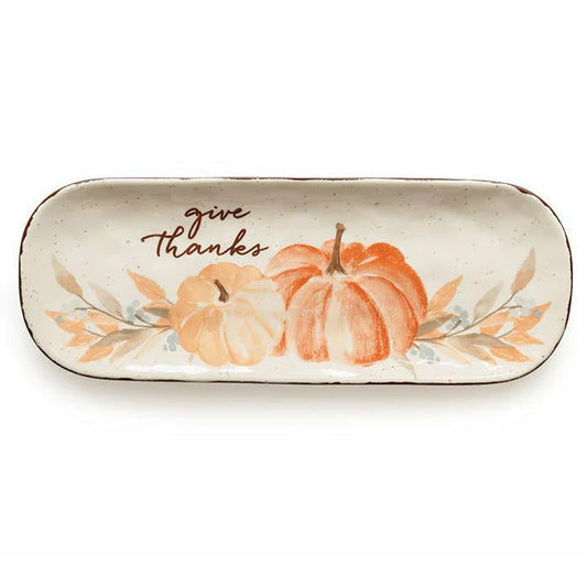 Give Thanks Pumpkin Platter