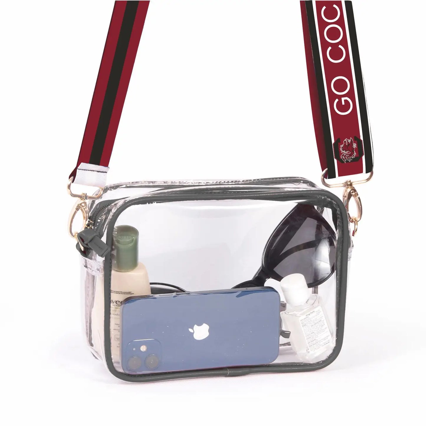 Bridget Clear Purse with USC Shoulder Strap