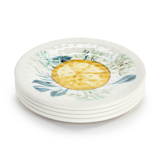 Lemons Appetizer Plate Set of 4