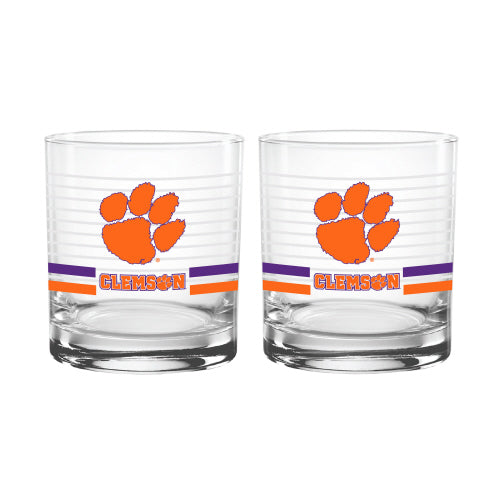 14oz Clemson Whiskey Glass