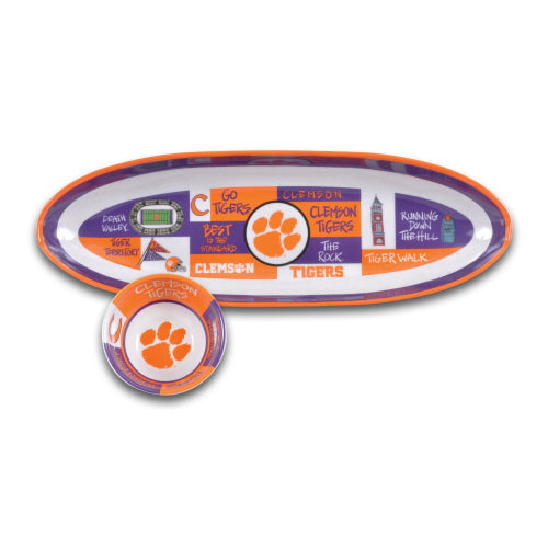 Clemson Melamine Chip and Dip S