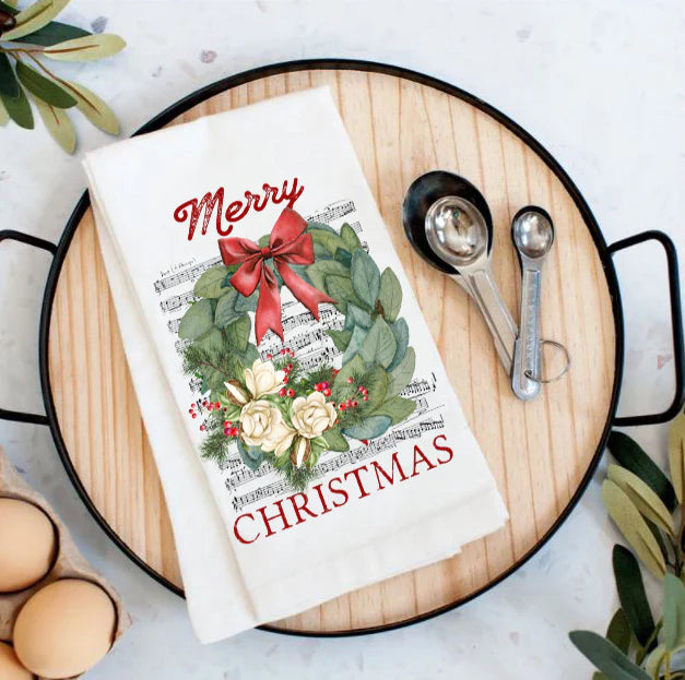 Flour Sack Tea Towel Christmas